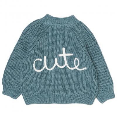 Rock a bye boutique g12765NB * RBG12765 Teal "Cute" Cardigan (0-12 months)