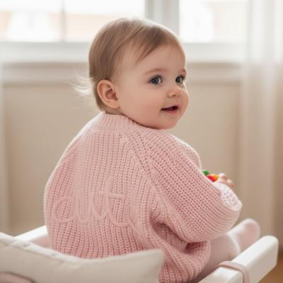 RBG14245P  Pink "Cute" Cardigan  (0-12 months)