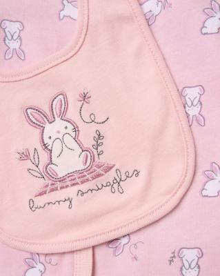 Rock a bye boutique H12677NB * RBH12677 "Bunny" 5 Piece Layette Set (Nb-6 months)