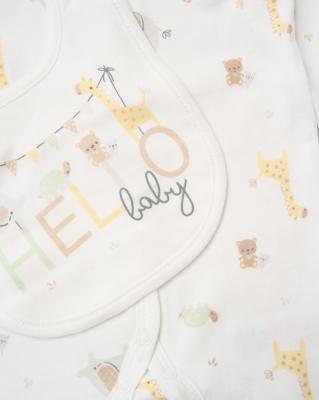 Rock a bye boutique H12671NB * RBH12681 "Hello Baby" 5 Piece Layette Set (Nb-6 months)