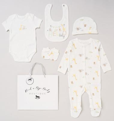 Rock a bye boutique H12671NB * RBH12681 "Hello Baby" 5 Piece Layette Set (Nb-6 months)