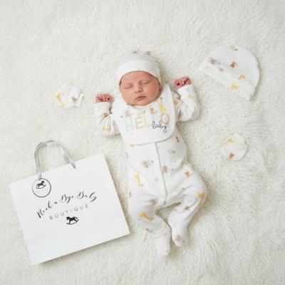 RBH12681C  "Hello Baby" 5 Piece Layette Set  (Nb-6 months)