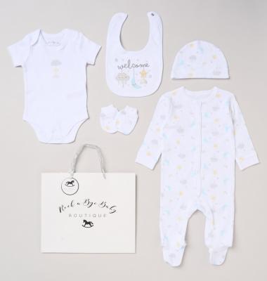 Rock a bye boutique H2683NB * RBH12683 "Welcome" 5 Piece Layette Set (Nb-6 months)
