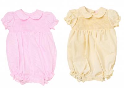 Rock a bye boutique H12797NB * RBH12797 Striped and Smocked Romper (0-9 months)