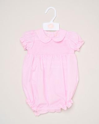 Rock a bye boutique H12797NB * RBH12797 Striped and Smocked Romper (0-9 months)