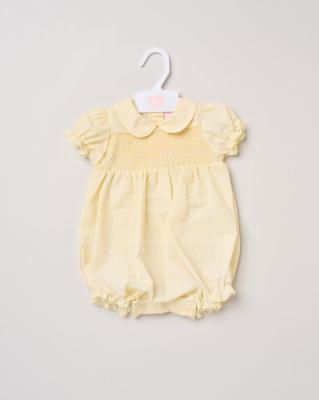 Rock a bye boutique H12797NB * RBH12797 Striped and Smocked Romper (0-9 months)