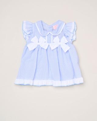 Rock a bye boutique H12800NB * RBH12800-A Double Bows Dress Set (0-9 months)