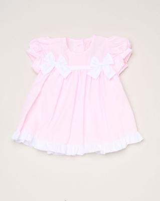 Rock a bye boutique H12804NB * RBH12804-A Double Bows Dress Set (0-9 months)