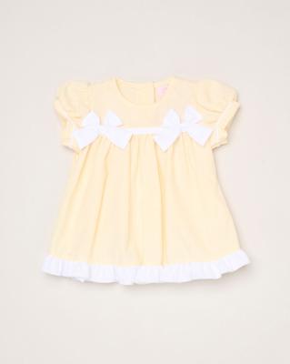 Rock a bye boutique H12804NB * RBH12804-A Double Bows Dress Set (0-9 months)