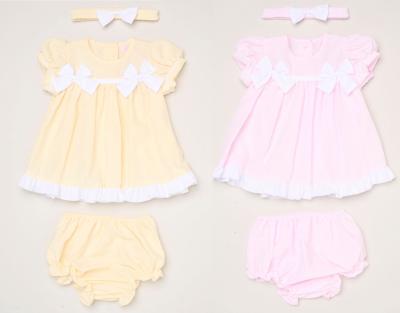 Rock a bye boutique H12804INF * RBH12804-B Double Bows Dress Set (9-24 months)