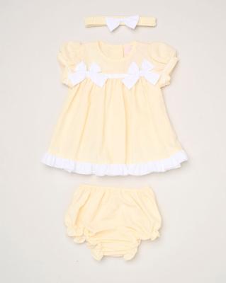 Rock a bye boutique H12804INF * RBH12804-B Double Bows Dress Set (9-24 months)