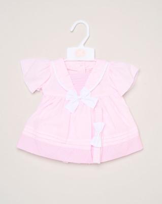 Rock a bye boutique H12805NB * RBH12805-A Sailor BowDress Set (0-9 months)