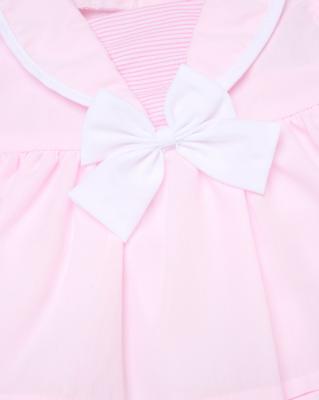 Rock a bye boutique H12805NB * RBH12805-A Sailor BowDress Set (0-9 months)