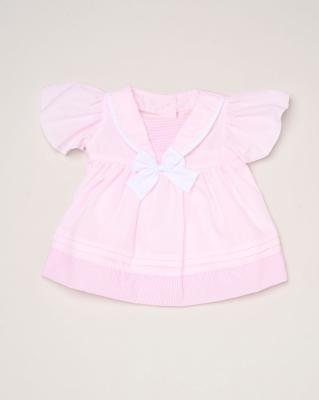 Rock a bye boutique H12805NB * RBH12805-A Sailor BowDress Set (0-9 months)
