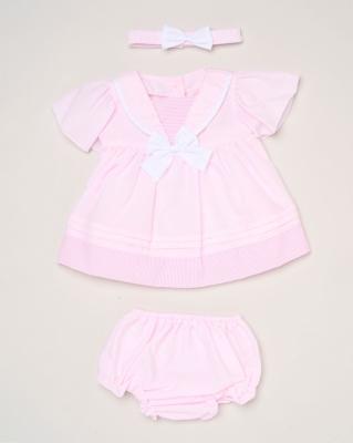 Rock a bye boutique H12805INF * RBH12805-B Sailor BowDress Set (9-24 months)
