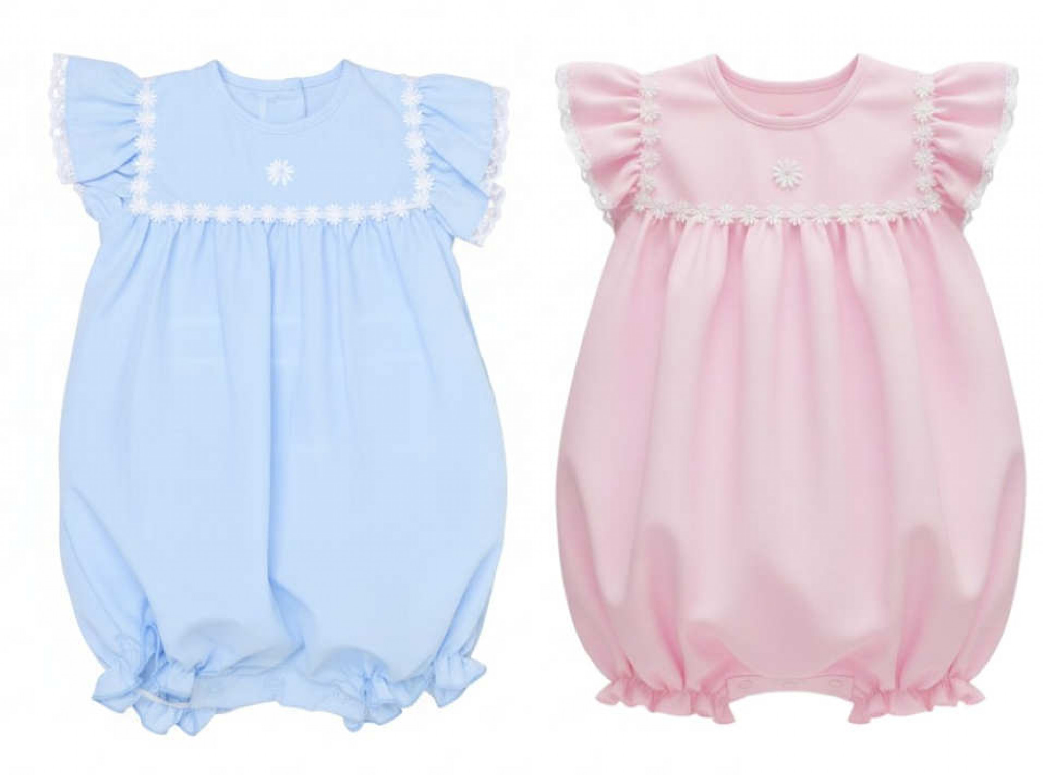 Rock a bye boutique H12806NB * RBH12806p Daisy Romper (0-9 months)