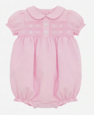 Rock a bye boutique H12807NB * RBH12807P Daisy Smocked Romper (0-9 months)