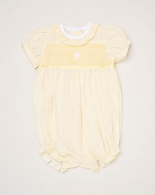 Rock a bye boutique H12810NB * RBH12810 Daisy Smocked Romper (0-9 months)