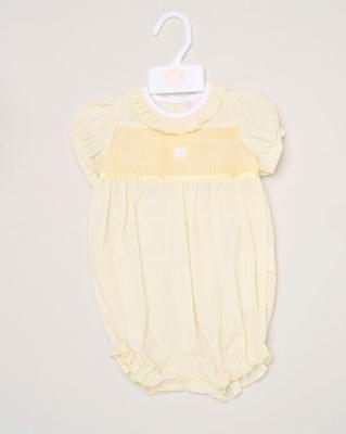Rock a bye boutique H12810NB * RBH12810 Daisy Smocked Romper (0-9 months)