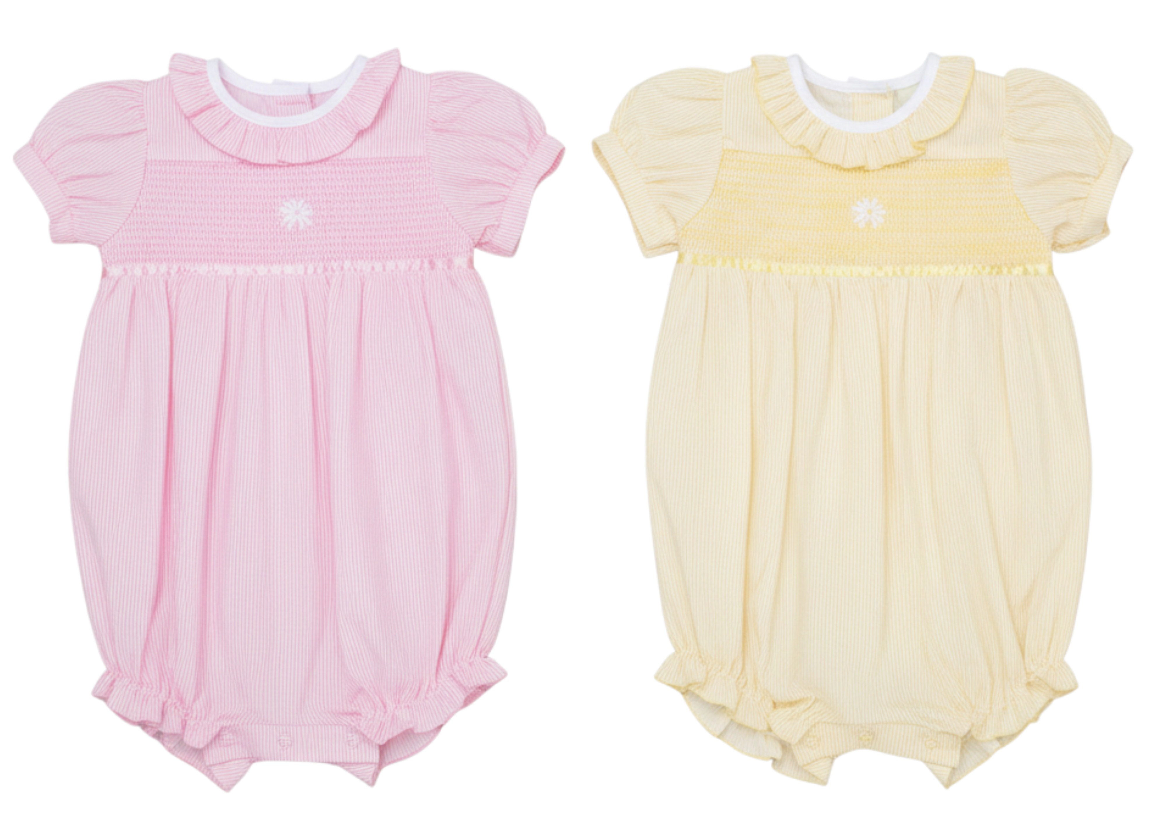 Rock a bye boutique H12810NB * RBH12810 Daisy Smocked Romper (0-9 months)