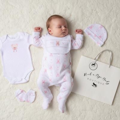 RBH12813P  "Teddy" 5 Piece Layette Set  (Nb-6 months)