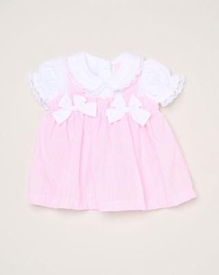 Rock a bye boutique H12815NB * RBH12815-A Striped Double Bows Dress Set (0-9 months)