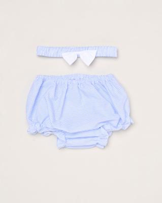 Rock a bye boutique H12815NB * RBH12815-A Striped Double Bows Dress Set (0-9 months)