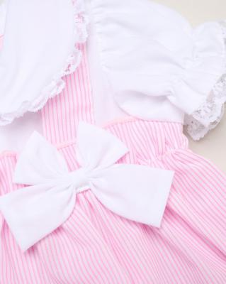 Rock a bye boutique H12815INF * RBH12815-B Striped Double Bows Dress Set (9-24 months)