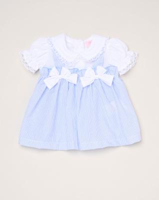 Rock a bye boutique H12815INF * RBH12815-B Striped Double Bows Dress Set (9-24 months)