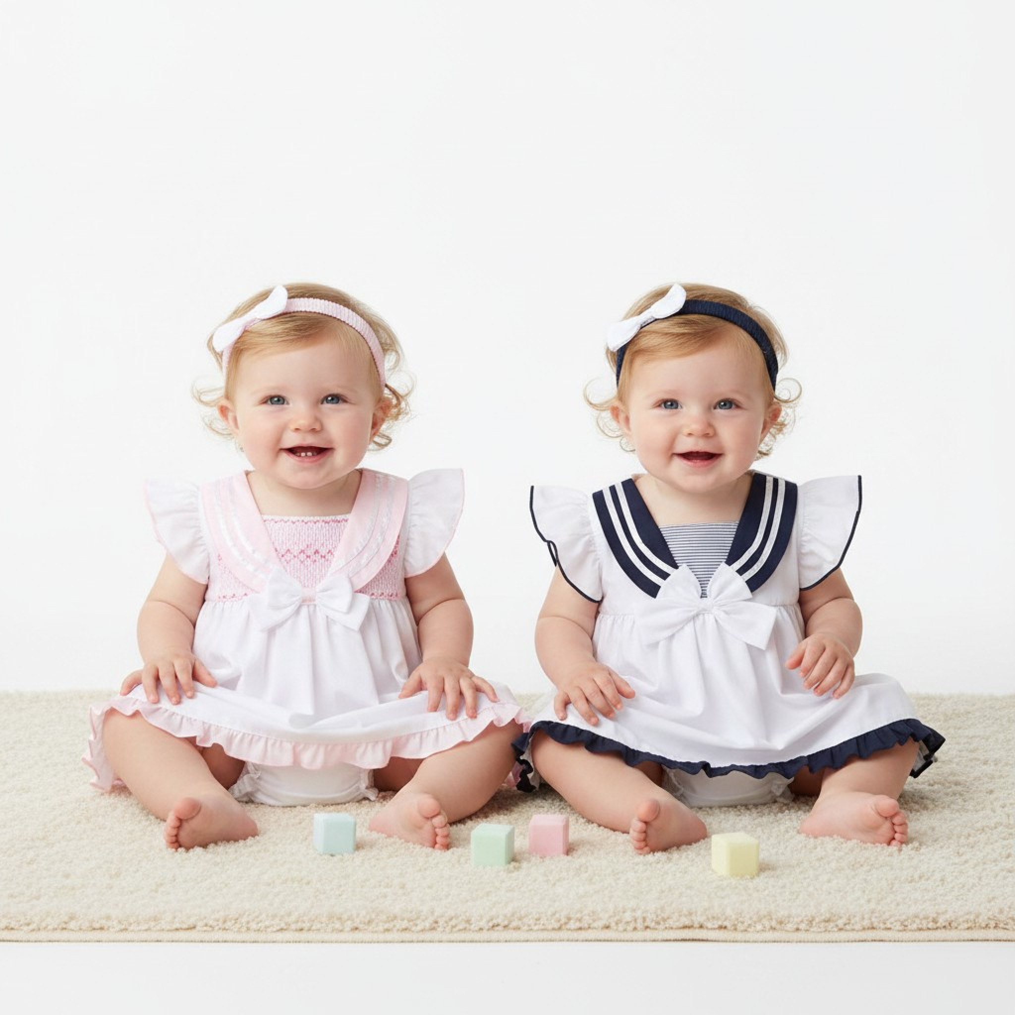 Rock a bye boutique H12816INF * RBH12816-B Sailor Bow Dress Set (9-24 months)