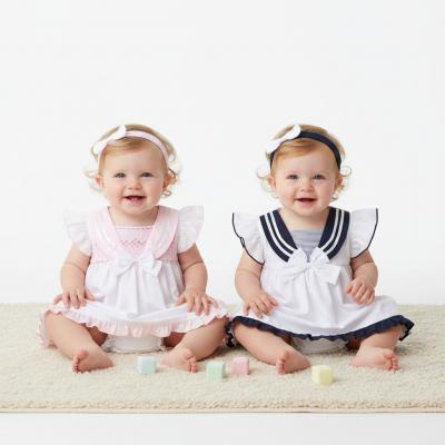 RBH12816-B  Sailor Bow Dress Set  (9-24 months)