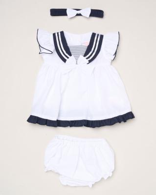 Rock a bye boutique H12816INF * RBH12816-B Sailor Bow Dress Set (9-24 months)