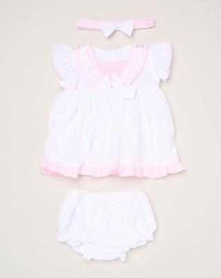 Rock a bye boutique H12816INF * RBH12816-B Sailor Bow Dress Set (9-24 months)