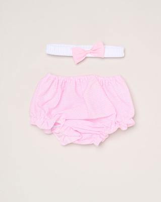 Rock a bye boutique H12817NB * RBH12817-A Striped Bow Dress Set (0-9 months)