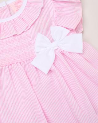 Rock a bye boutique H12817NB * RBH12817-A Striped Bow Dress Set (0-9 months)