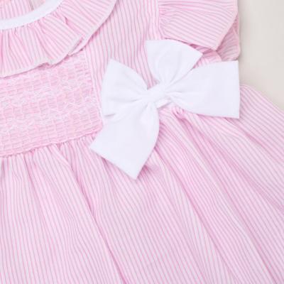 Rock a bye boutique H12817NB * RBH12817-B Striped Bow Dress Set (9-24 months)