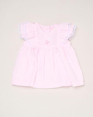 Rock a bye boutique H12819NB * RBH12819-A Floral and Lace Dress Set (0-9 months)