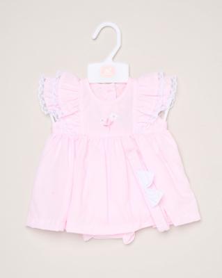 Rock a bye boutique H12819INF * RBH12819-B Floral and Lace Dress Set (9-24 months)