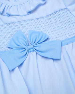 Rock a bye boutique H12903NB * RBH12903 Bow and Smocked Romper (0-9 months)