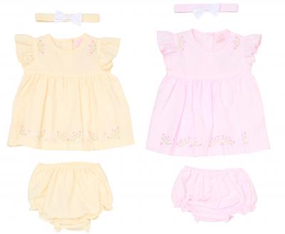 Rock a bye boutique H12905NB * RBH12905-A  Floral Dress Set (0-9 months)