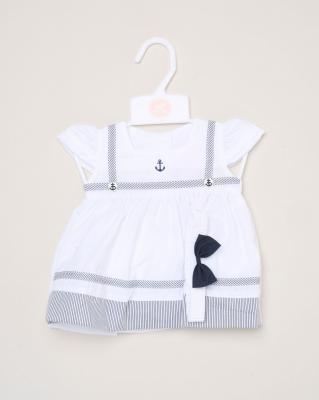 Rock a bye boutique H12907NB * RBH12907-A Sailor Dress Set (0-9 months)