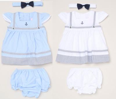 Rock a bye boutique H12907NB * RBH12907-A Sailor Dress Set (0-9 months)