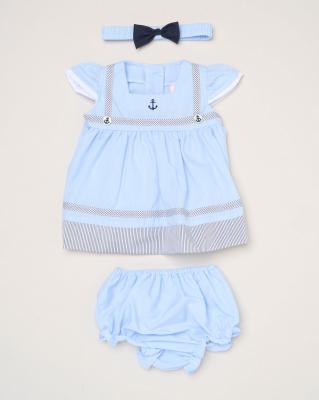 Rock a bye boutique H12907NB * RBH12907-A Sailor Dress Set (0-9 months)
