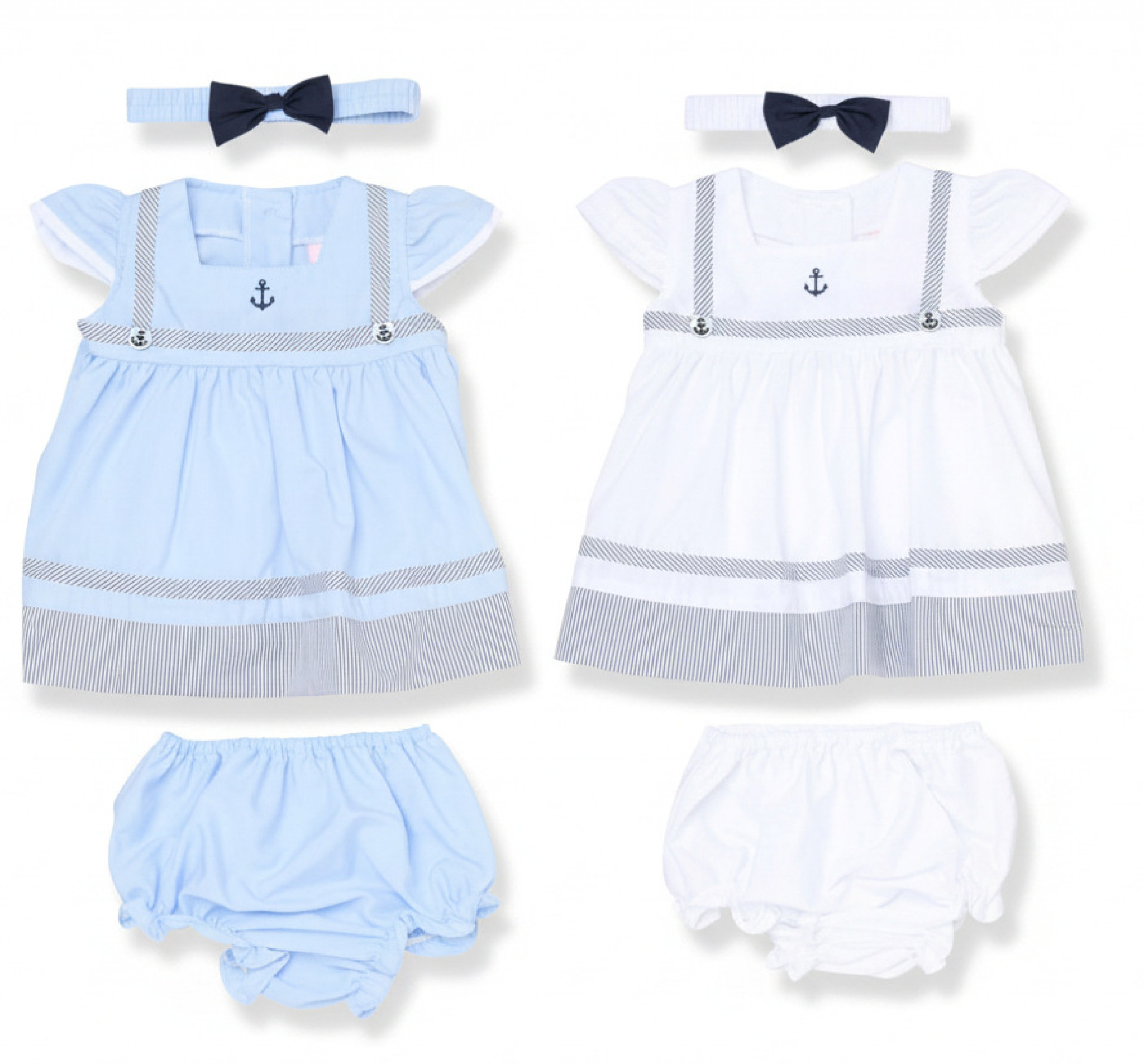 Rock a bye boutique H12907NB * RBH12907-A Sailor Dress Set (0-9 months)