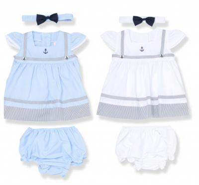 Rock a bye boutique H12907INF * RBH12907-B Sailor Dress Set (9-24 months)
