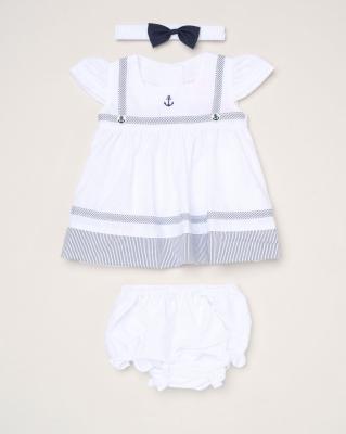 Rock a bye boutique H12907INF * RBH12907-B Sailor Dress Set (9-24 months)