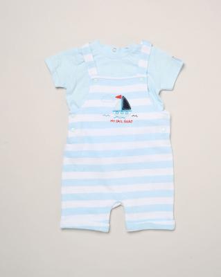 Rock a bye boutique H13194NB RBH13194 Sailboat dungaree set(3-12 months)