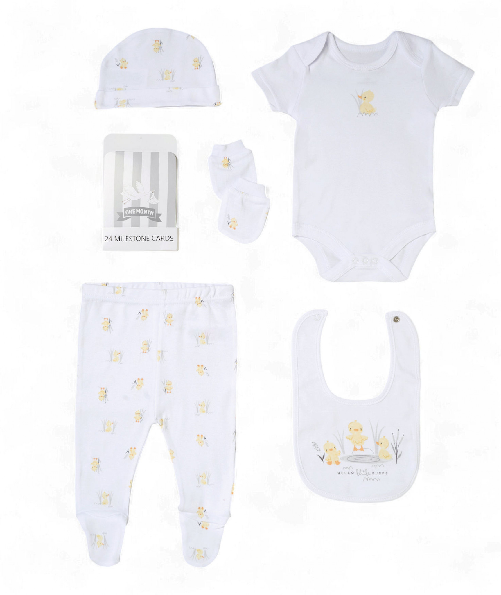 Rock a bye boutique H13271NB * RBH13271 Duckling  Milestone 6 Piece Set (NB - 6m)