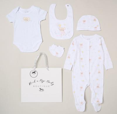 Rock a bye boutique H13272NB * RBH13272 "Hello Baby " 5 Piece Layette Set (Nb-6 months)