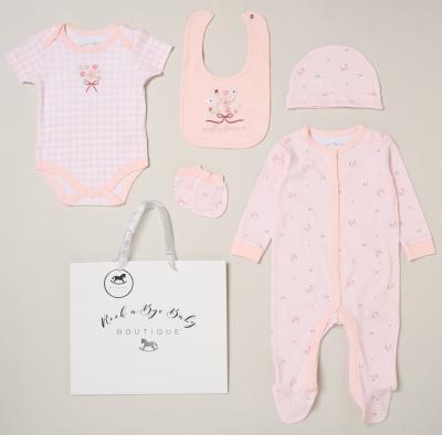 Rock a bye boutique H13290NB * RBH13290 "Pretty Flowers " 5 Piece Layette Set (Nb-6 months)